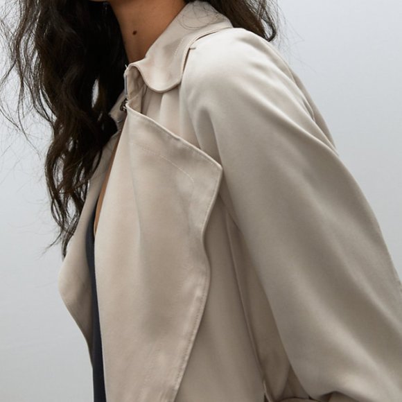 Babaton Maximo Trench Coat, Size XS, Denude - Picture 5 of 7